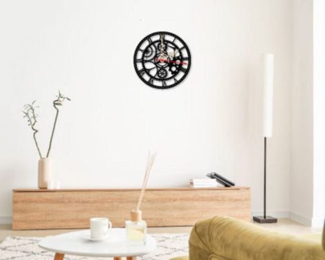 Silueta de Reloj para Corte Láser - Diseño Creativo y Personalizado para Decoración