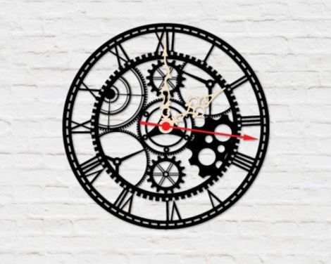 Silueta de Reloj para Corte Láser - Diseño Creativo y Personalizado para Decoración