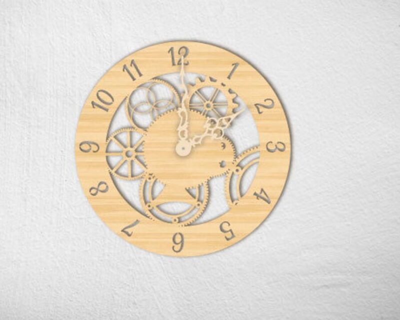Plantilla de Silueta de Reloj para Corte Láser - Diseño Personalizable y Creativo