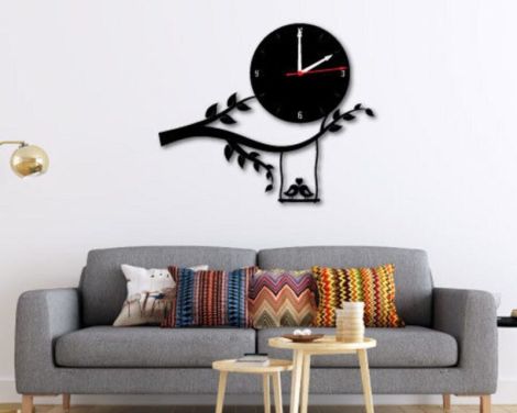 Silueta de reloj para corte láser CNC - Diseño personalizable y preciso