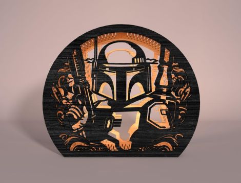 Caja sombras galaxy warrior para corte láser y CNC