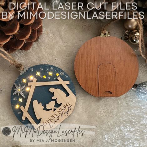 Adorno de Navidad Escena de Natividad para corte láser CNC