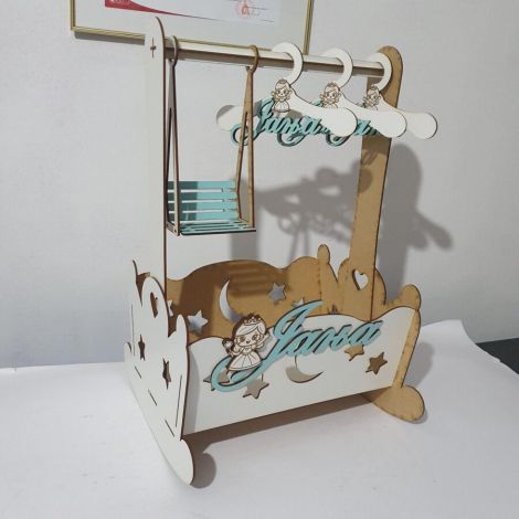 Caja de regalo con columpio y percha para bebe Día del Padre