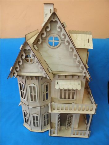 Casa unifamiliar — Diseño para corte láser y CNC para maquetas y decoración