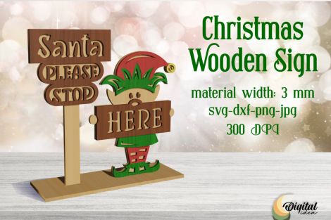 Letreros Navideños 3D de Madera Cortados con Láser - Decoración Festiva y Bienvenida