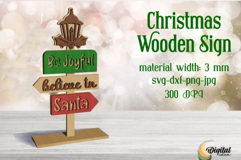 Letreros Navideños 3D de Madera Cortados con Láser - Decoración Festiva y Bienvenida