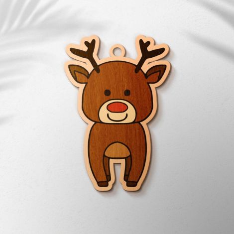 Adornos navideños infantiles SVG para corte láser - Decoraciones coloridas y creativas par