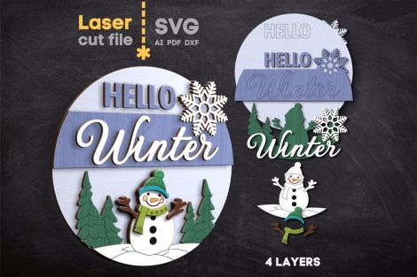 Paquete SVG Cortes Láser Navidad - Diseños de Santa, Reno y Muñeco de Nieve para Glowforge