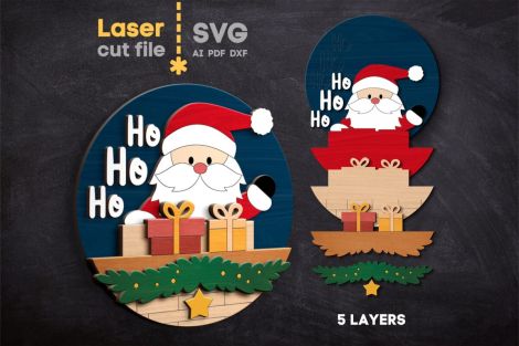 Paquete SVG Cortes Láser Navidad - Diseños de Santa, Reno y Muñeco de Nieve para Glowforge