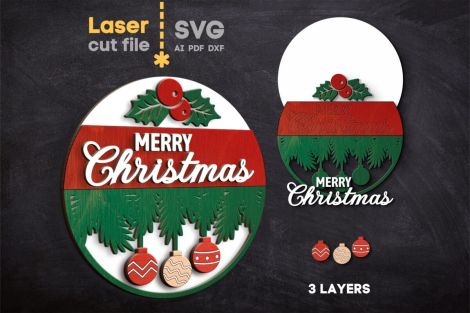 Paquete SVG Cortes Láser Navidad - Diseños de Santa, Reno y Muñeco de Nieve para Glowforge