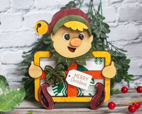 Tarjeta de Regalo Navideña - 5 Diseños de Personajes Únicos en SVG, PDF y AI para Corte Lá