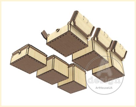 48 diseños de cajas para corte láser: archivo vectorial para almacenamiento y regalos
