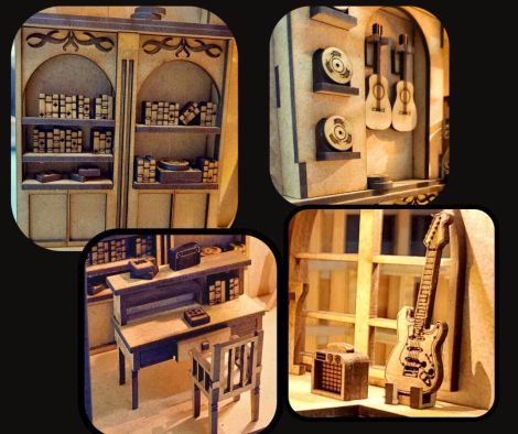 Kit DIY de rincón de lectura: archivos DXF y SVG para corte láser en madera contrachapada
