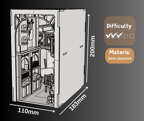 Kit DIY de rincón de lectura: archivos DXF y SVG para corte láser en madera contrachapada