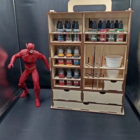 Estación de Pintura Portátil - Archivo DXF para Corte Láser y Proyectos Creativos