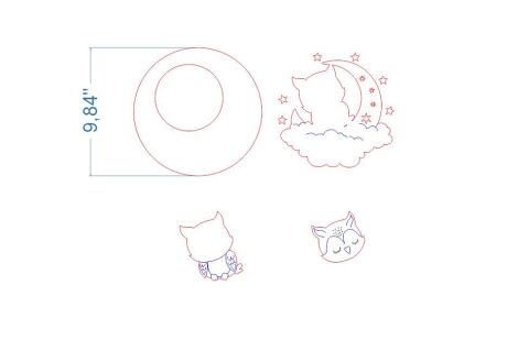 Paquete SVG de letreros de nombres para bebés - Archivos de corte láser Glowforge: Luna, N