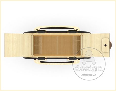 Bolso de madera vectorial SVG para corte láser - Diseño de mano y hombro, Archivo 95