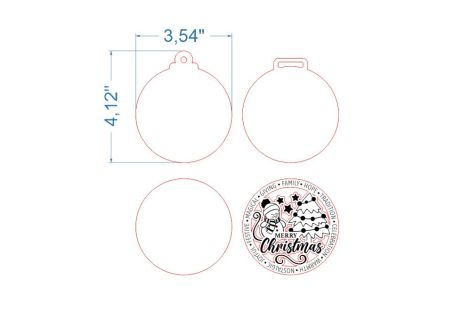 Paquete de llaveros SVG para corte láser: adornos navideños e intercambiables - Descarga i