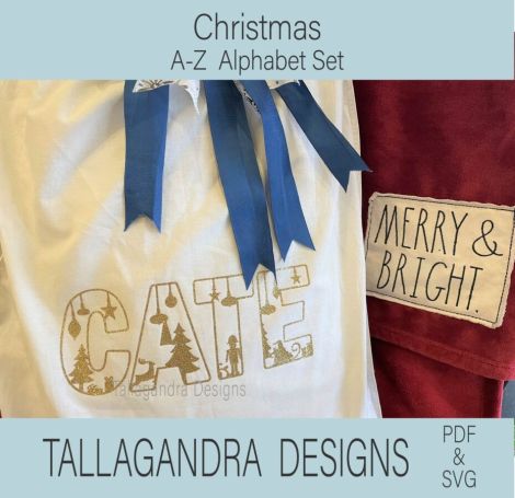 Alfabeto de Navidad en SVG - 26 Letras para Decoración y Manualidades Creativas