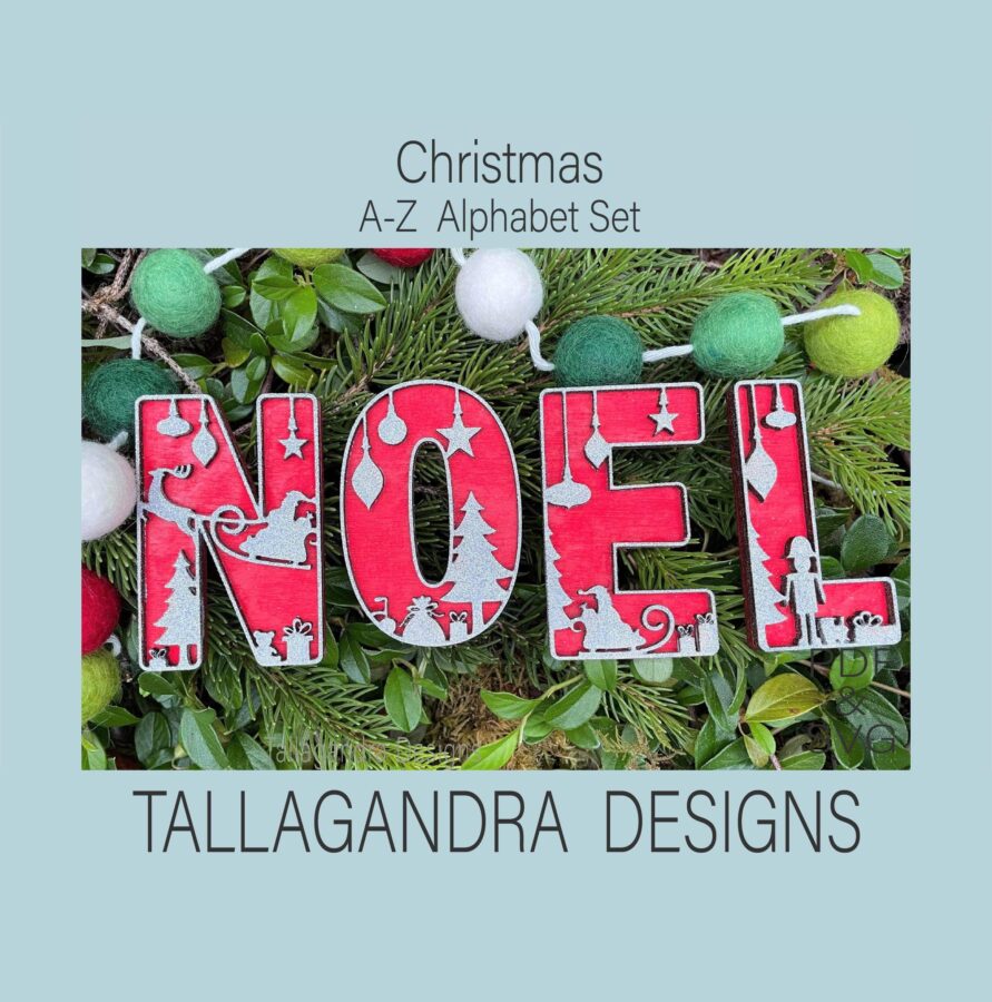 Alfabeto de Navidad en SVG - 26 Letras para Decoración y Manualidades Creativas
