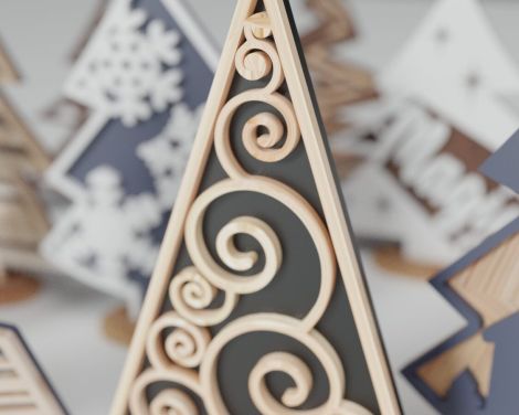 Diseños de Árboles de Navidad para Corte Láser - 10 Archivos SVG, DXF, DWG y AI