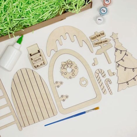 Buzón de Santa Claus para decorar habitaciones infantiles - Archivos de corte láser Navida