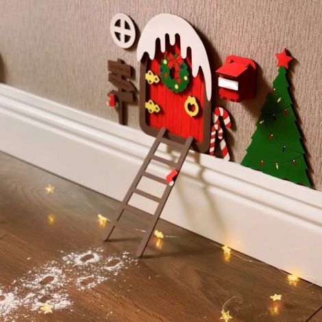 Buzón de Santa Claus para decorar habitaciones infantiles - Archivos de corte láser Navida