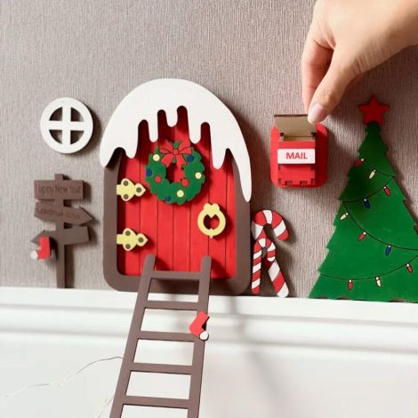 Buzón de Santa Claus para decorar habitaciones infantiles - Archivos de corte láser Navida
