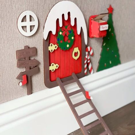 Buzón de Santa Claus para decorar habitaciones infantiles - Archivos de corte láser Navida