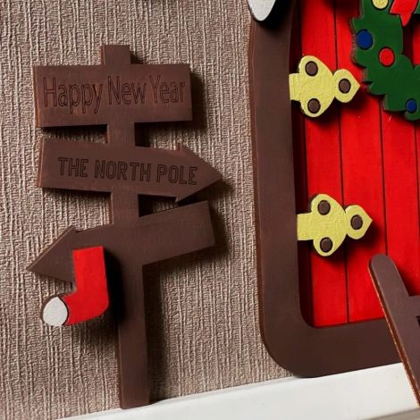 Buzón de Santa Claus para decorar habitaciones infantiles - Archivos de corte láser Navida