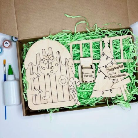 Buzón de Santa Claus para decorar habitaciones infantiles - Archivos de corte láser Navida