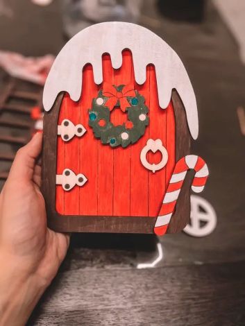 Buzón de Santa Claus para decorar habitaciones infantiles - Archivos de corte láser Navida