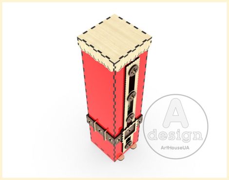 Caja de vino navideña cortada con láser - Soporte y bolsa para botellas - Archivo SVG Ver.