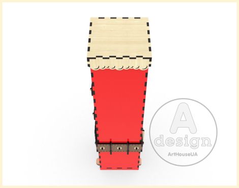 Caja de vino navideña cortada con láser - Soporte y bolsa para botellas - Archivo SVG Ver.
