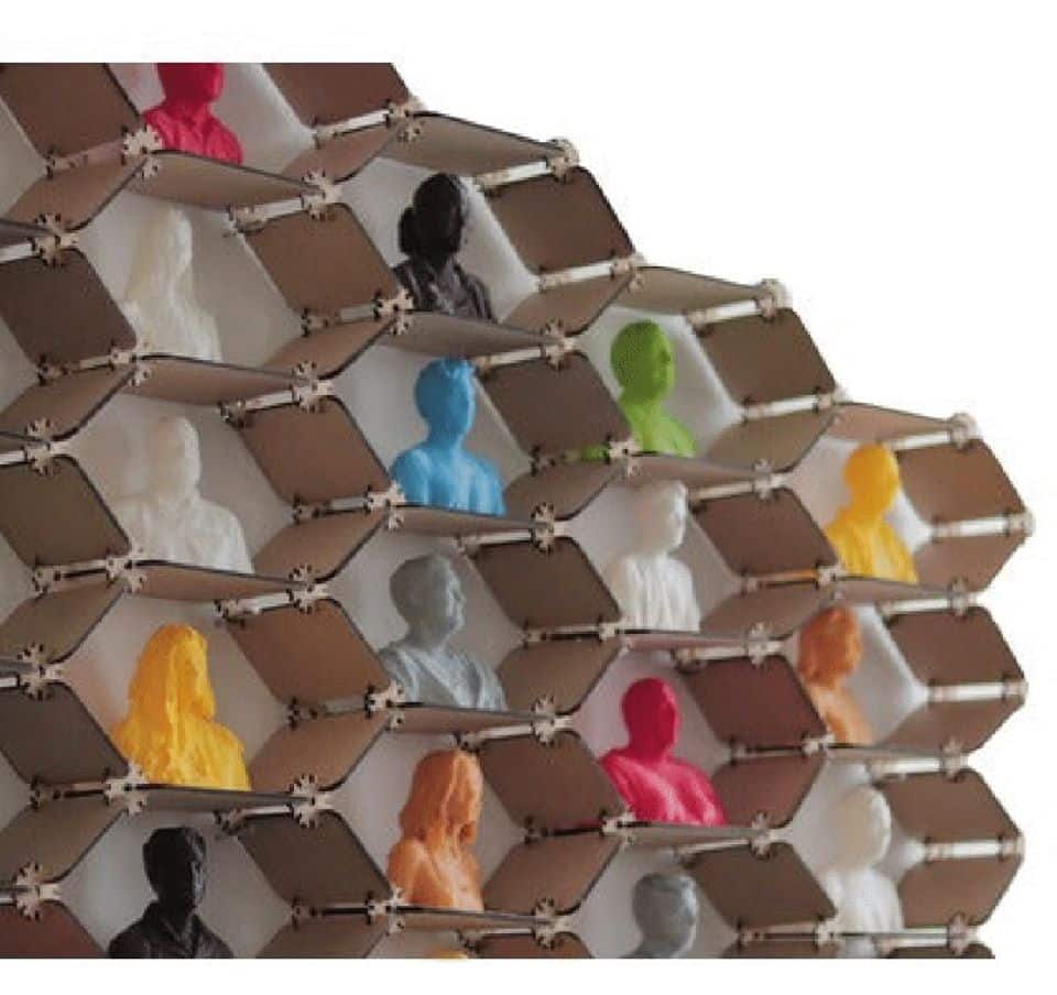 Estante de pared moderno y funcional