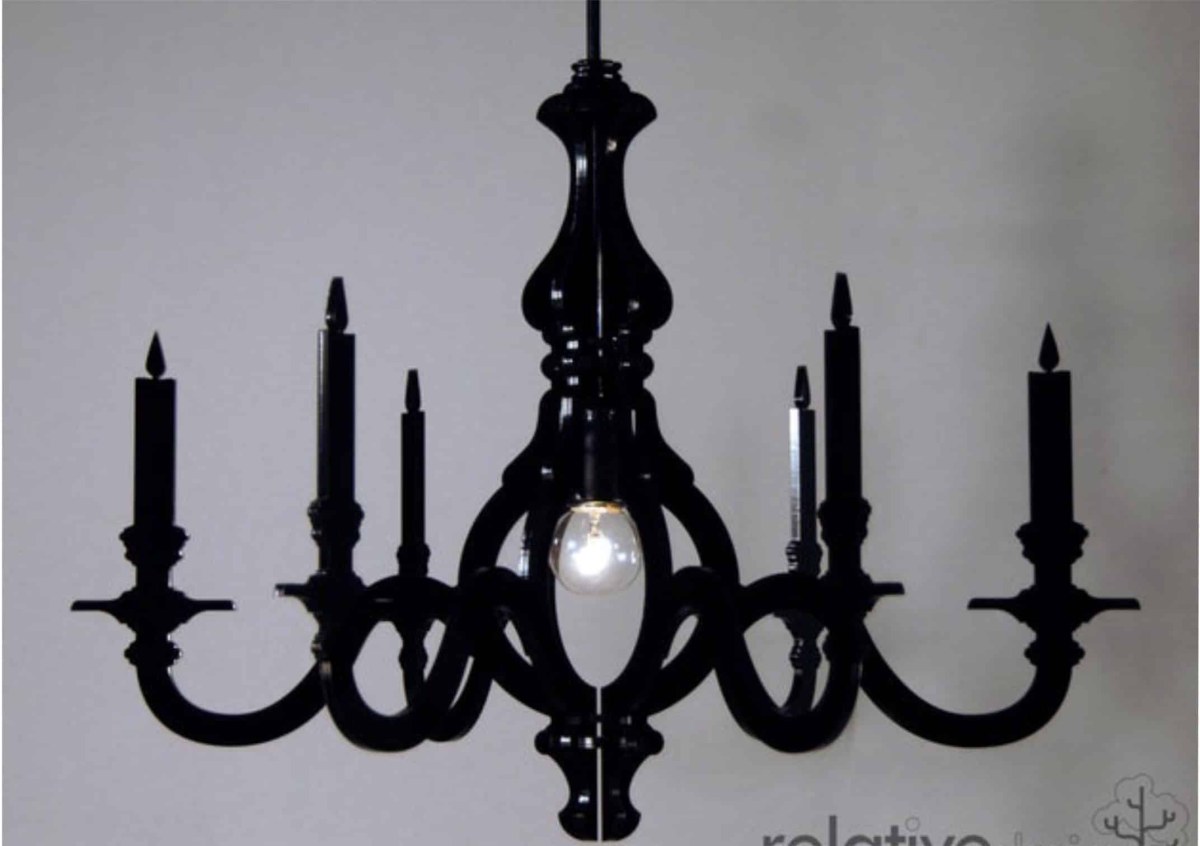 Candelabro Negro Elegante para Decoración
