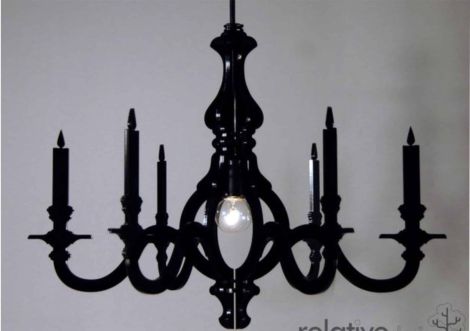 Candelabro Negro Elegante para Decoración