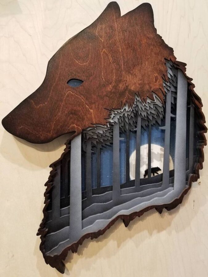 Lobo bajo la Luna: Un Encuentro Místico