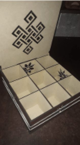 Caja organizadora para té con divisiones