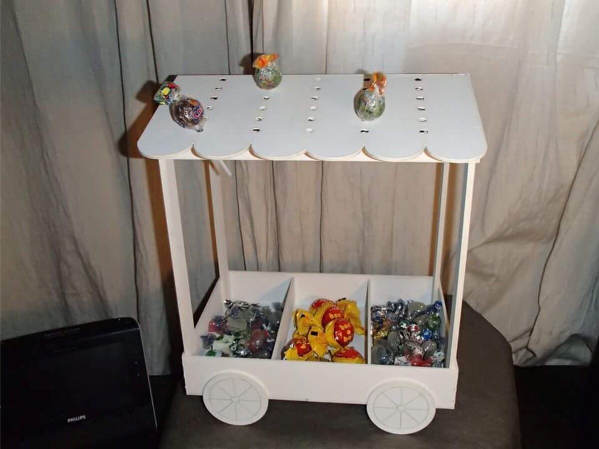 Carrito de Dulces con Compartimentos Organizadores