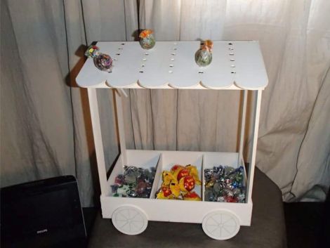 Carrito de Dulces con Compartimentos Organizadores