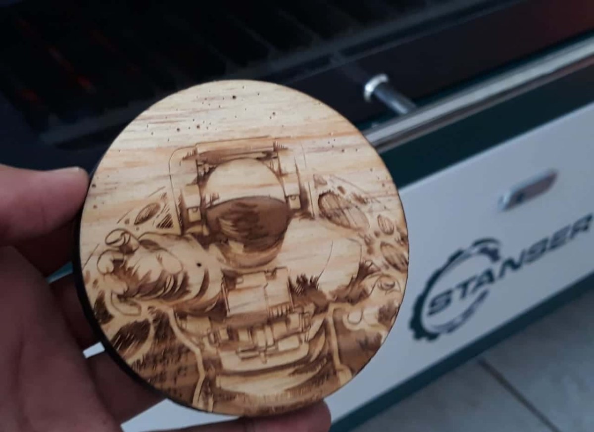 Vector de Astronauta Grabado