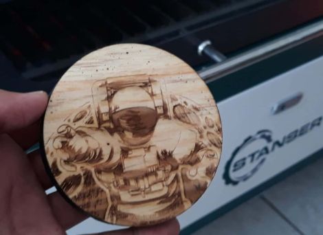 Vector de Astronauta Grabado