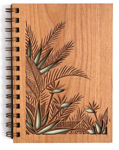 Cubierta de Libreta con Diseño de Hojas