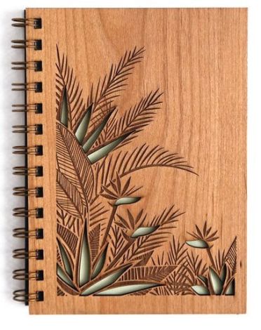 Cubierta de Libreta con Diseño de Hojas