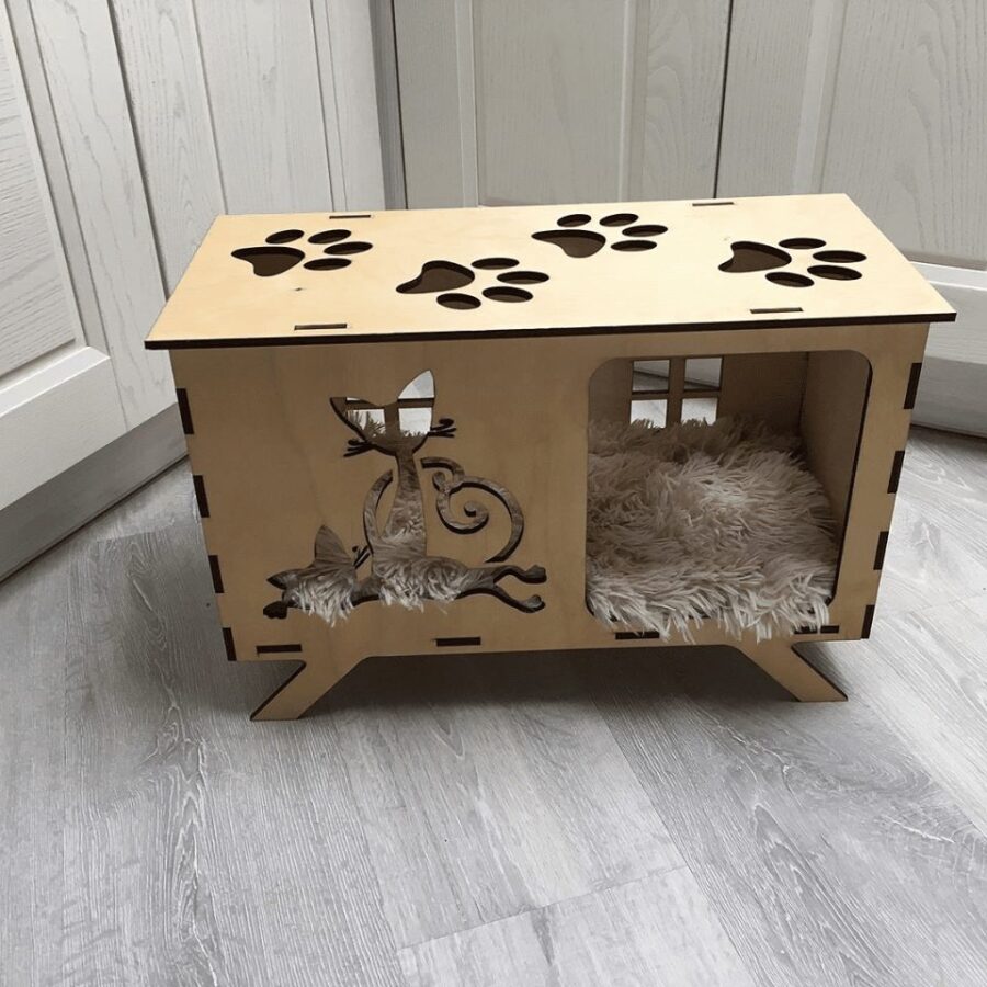 Casa cómoda y acogedora para gatos