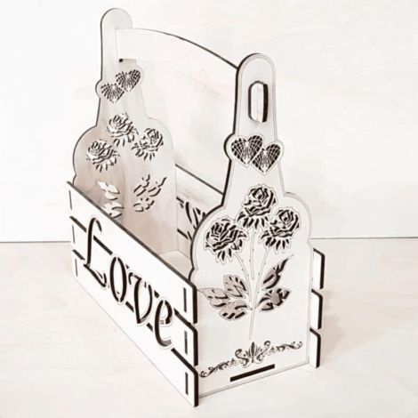 Caja decorativa para botellas "Love"
