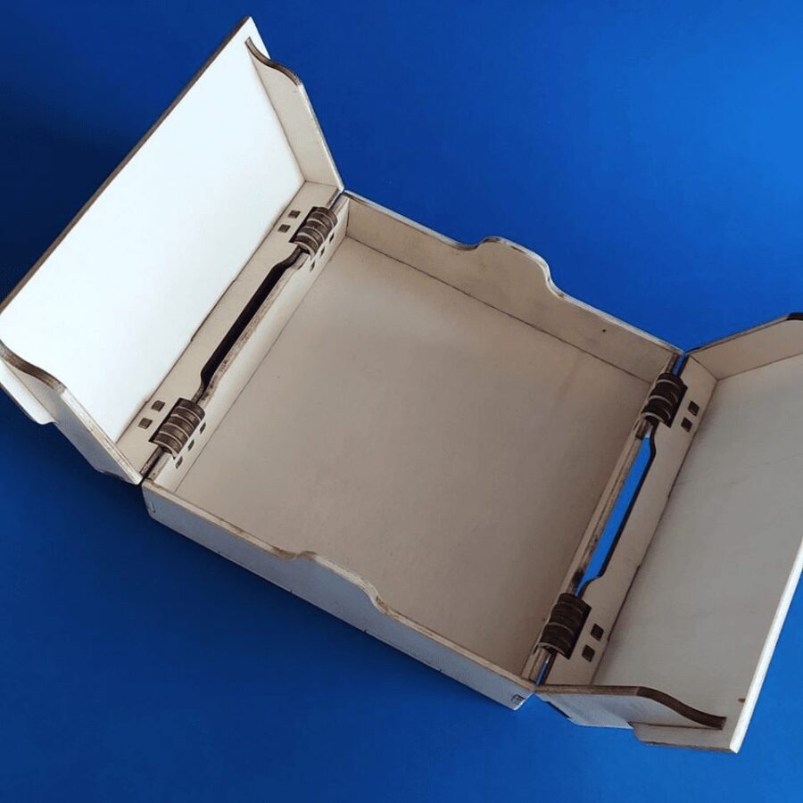 Caja cuadrada con bisagras: la solución perfecta para almacenamiento