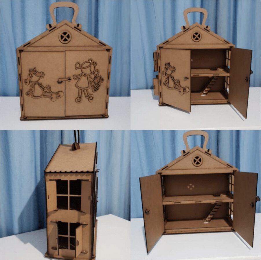Casa de muñecas portátil y plegable