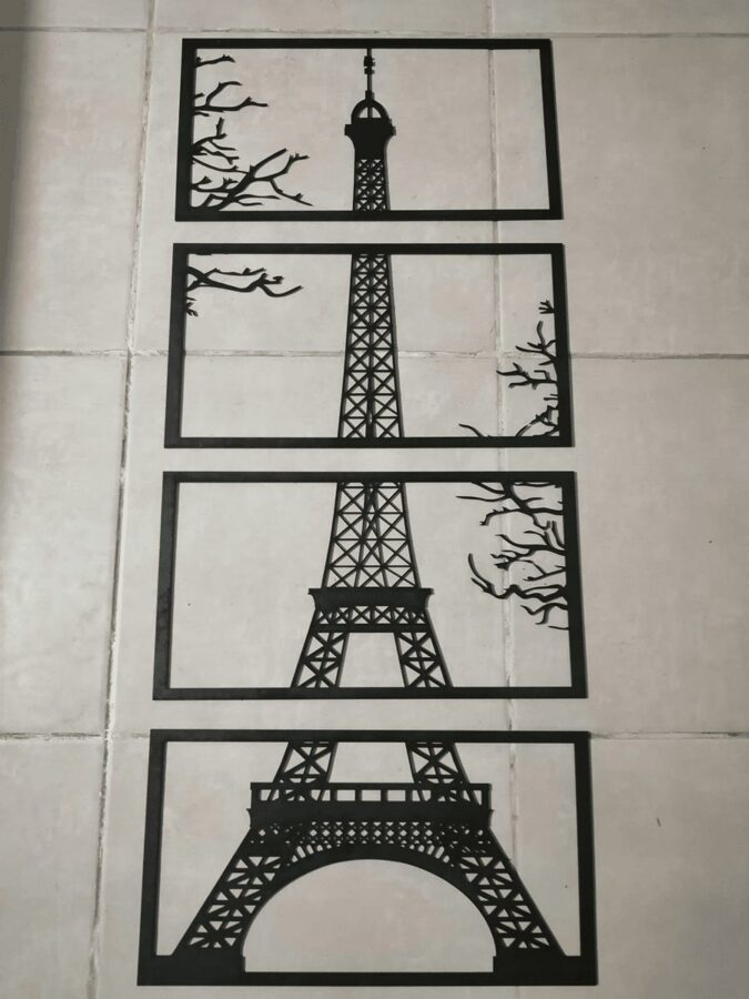 Torre Eiffel en Cuatro Cuadros: Un Recorrido Visual